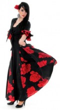 Ladies Flamenco Dress with red roses