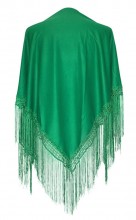 Flamenco Shawl plain green