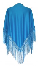 Flamenco Shawl plain blue