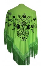 Flamenco Shawl Green Black