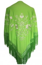 Flamenco Shawl Green White