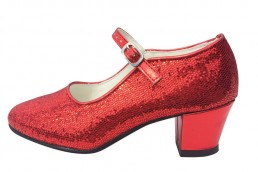 Flamenco Shoes Red Glitter