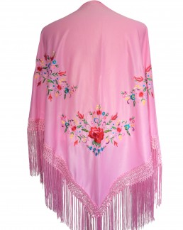 Flamenco Shawl light pink triangular